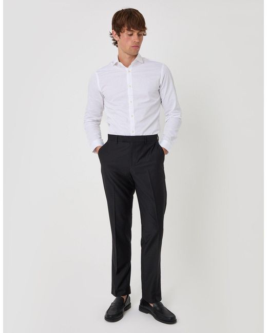 Threadbare Black Slim Fit Suit Trousers for men