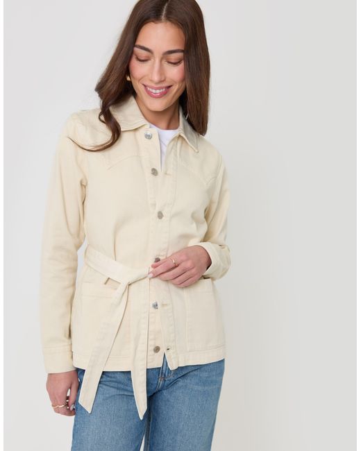 Threadbare Natural Belted Denim Jacket