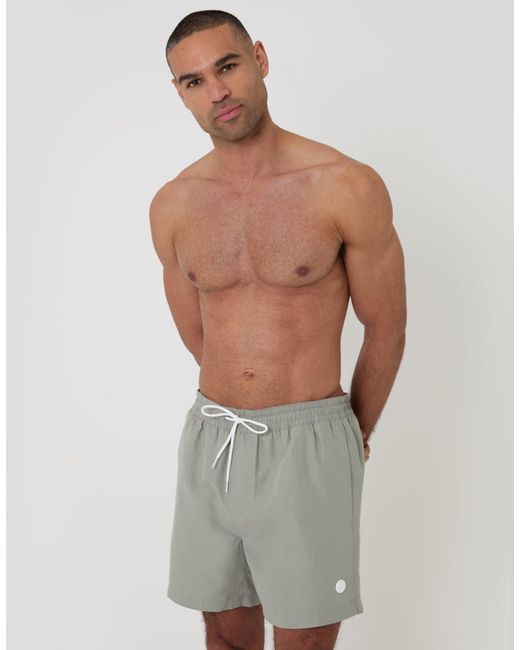 Threadbare Gray 2 Pack Geo Arch Print Quick Dry Swim Shorts for men