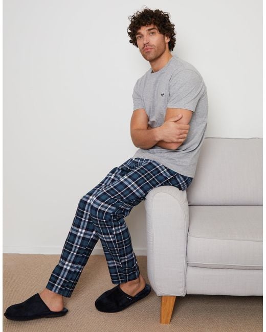 Threadbare White Check Pyjamas (2-Piece Set) for men