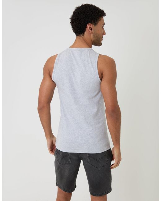 Threadbare Multicolor 3 Pack Assorted Cotton Crew Neck Vests for men