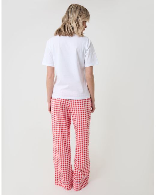 Threadbare White Petite Amalfi Coast Print Pure Cotton Pyjama Set
