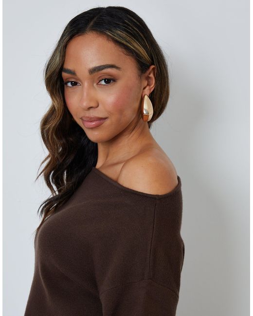 Threadbare Multicolor Soft Slash Neck Jumper
