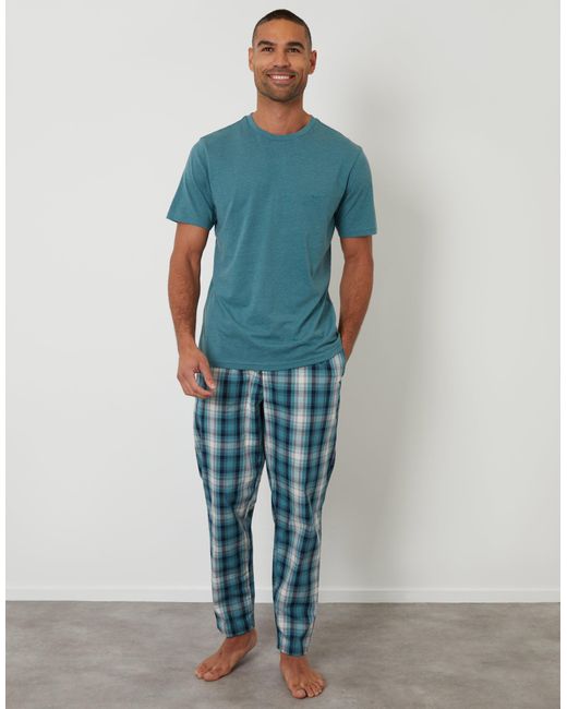 Threadbare Blue T-Shirt & Bottoms Pyjama Set for men