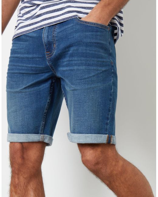 Threadbare Blue Denim Shorts for men