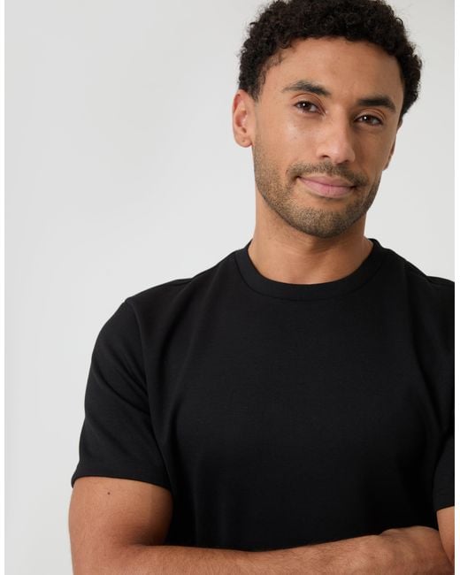 Threadbare Black Scuba T-Shirt for men