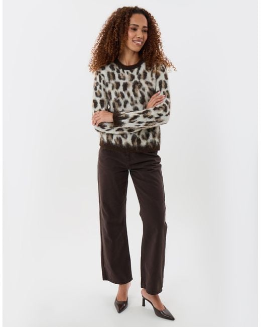 Threadbare Multicolor Brushed Knit Crew Neck Jumper
