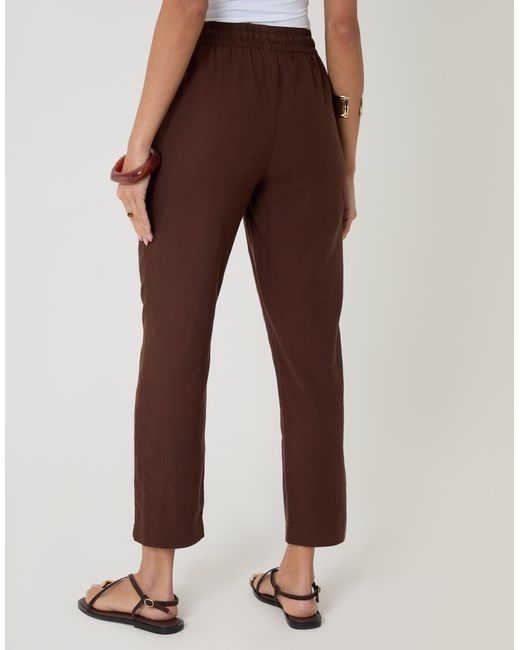 Threadbare Multicolor Linen Blend Drawstring Trousers