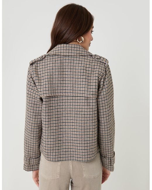 Threadbare Gray Faux Wool Cropped Jacket