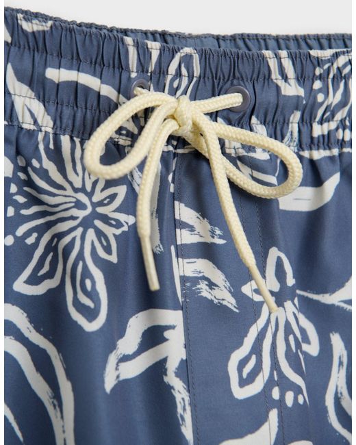 Threadbare Blue 2 Pack Tropical Print Quick Dry Swim Shorts for men