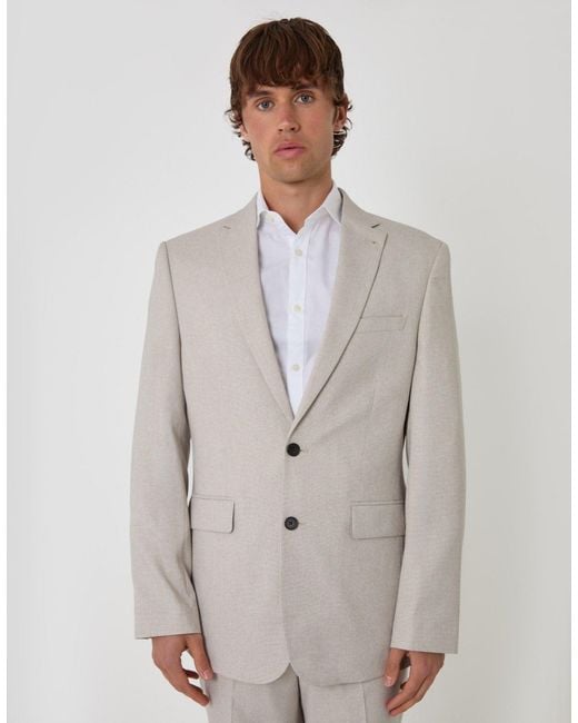 Threadbare Brown Tailored Fit Single Breasted Blazer for men