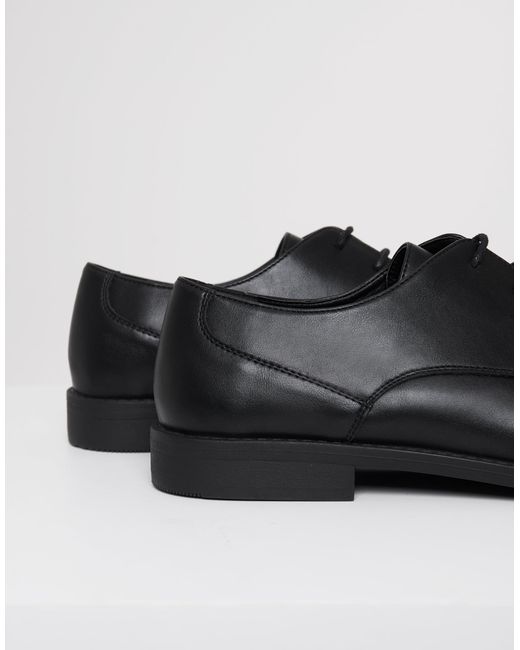 Threadbare Black Derby Shoes for men