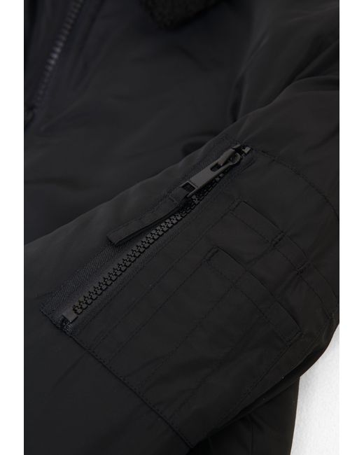 Threadbare Black Borg Lined Collared Jacket for men