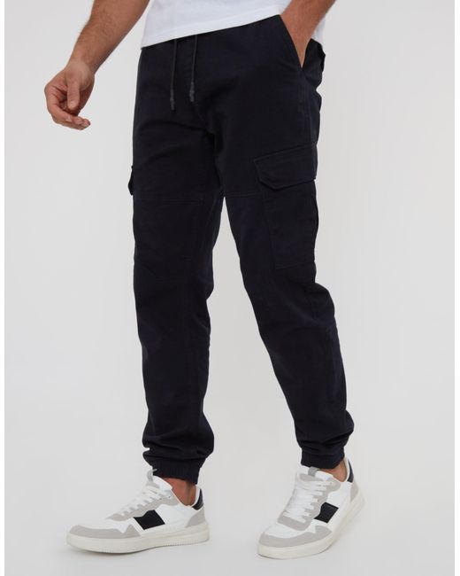 Threadbare Blue Jogger Style Cargo Trousers for men