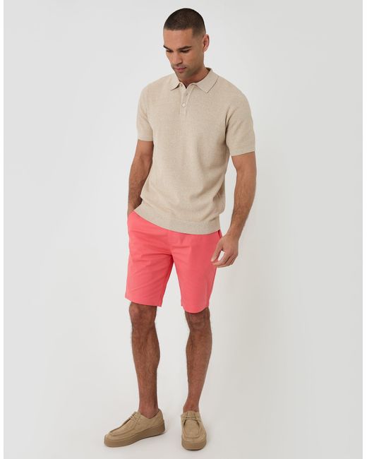 Threadbare Gray Moss Stitch Knitted Polo for men
