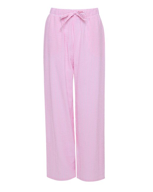 Threadbare Pink Seersucker Button Up Pyjama Set