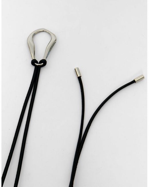 Threadbare Black Faux Leather Rope Belt
