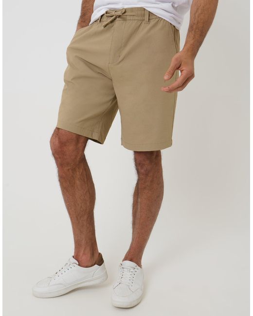 Threadbare Natural Regular Fit Elasticated Waist Stretch Chino Shorts for men