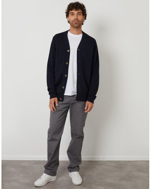 Threadbare Blue Knitted Cardigan for men