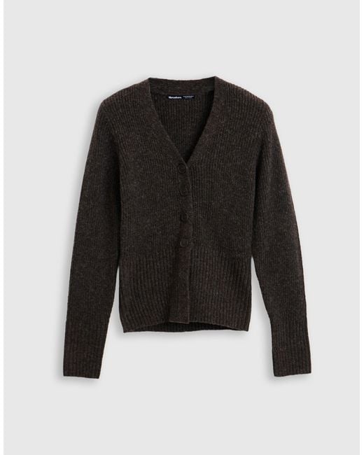 Threadbare Black V Neck Knitted Cardigan