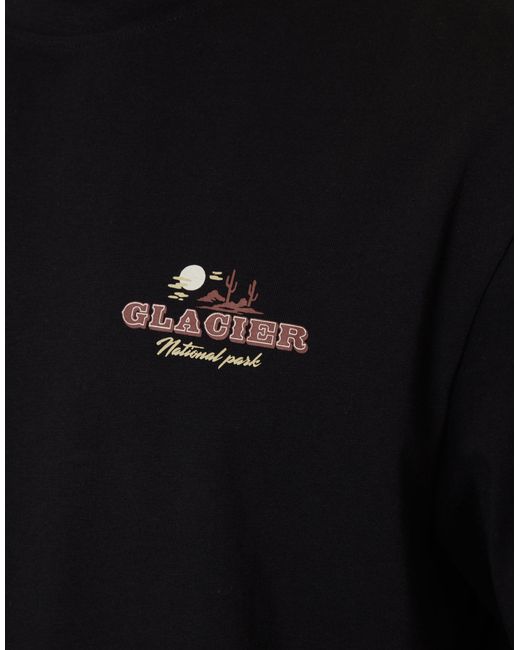 Threadbare Black Glacier Cotton Crew Neck T-Shirt for men
