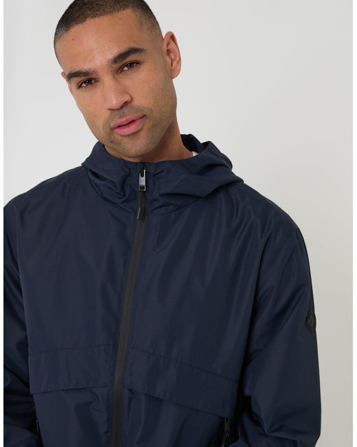 Threadbare Blue Lightweight Hooded Jacket for men