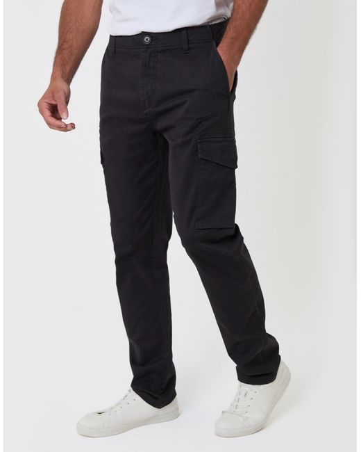 Threadbare Black Slim Fit Cargo Style Trouser for men