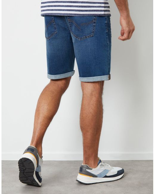 Threadbare Blue Denim Shorts for men