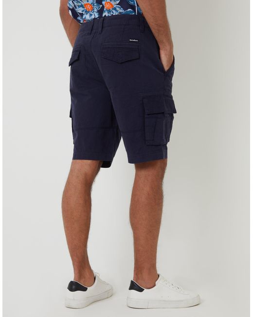 Threadbare Blue Cargo Shorts for men