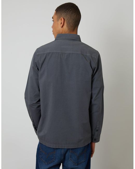 Threadbare Blue Lightweight Shacket for men