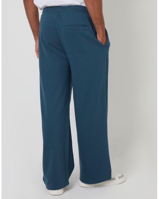 Threadbare Blue Wide Leg Joggers for men