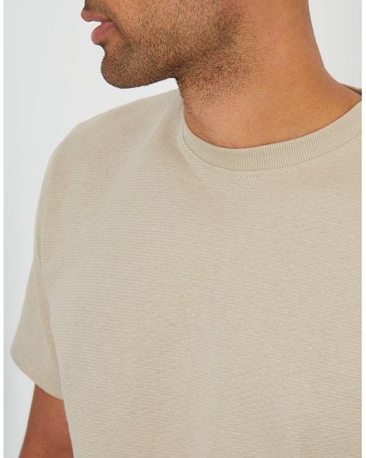Threadbare Natural Textured T-Shirt for men