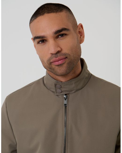 Threadbare Gray Showerproof Zip Up Harrington Jacket for men
