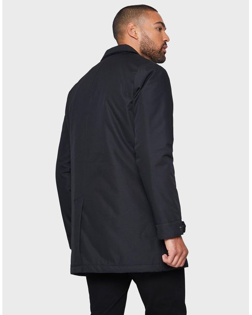 Threadbare Blue Collared Coat for men
