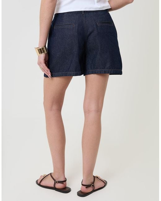 Threadbare White Denim Tailored Shorts