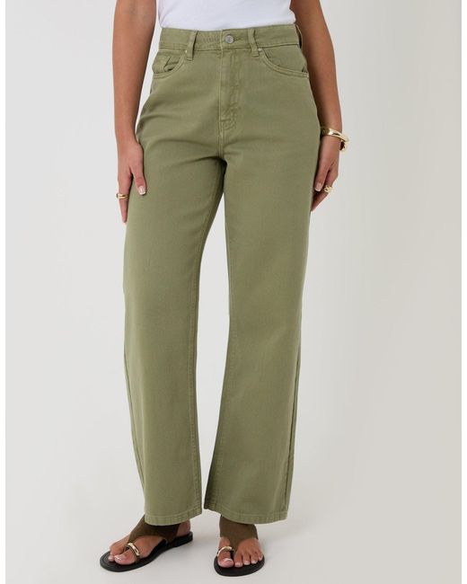 Threadbare Green Straight Leg Jeans