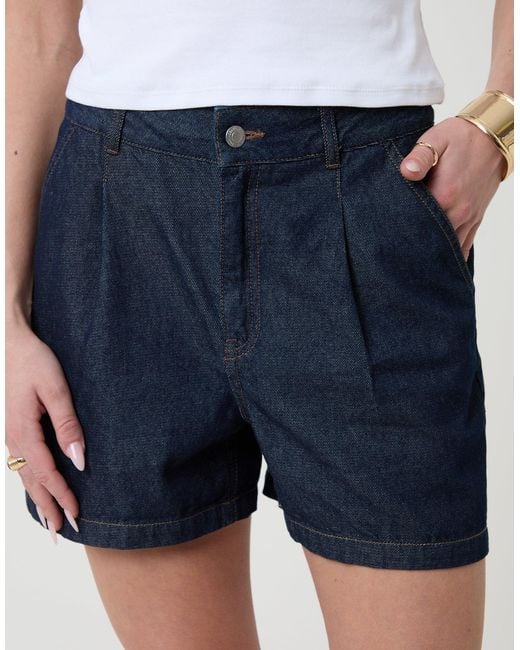 Threadbare White Denim Tailored Shorts