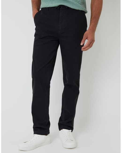 Threadbare Blue Elasticated Waist Chino Trousers for men