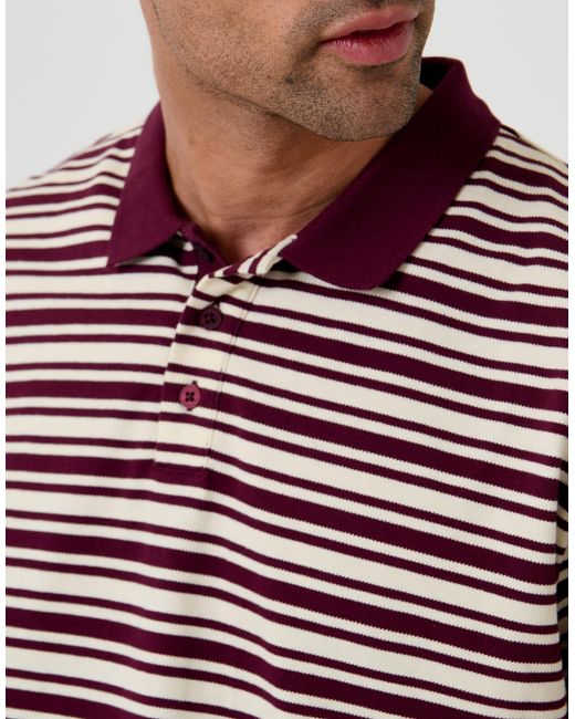 Threadbare Red Relaxed Fit Polo Shirt for men