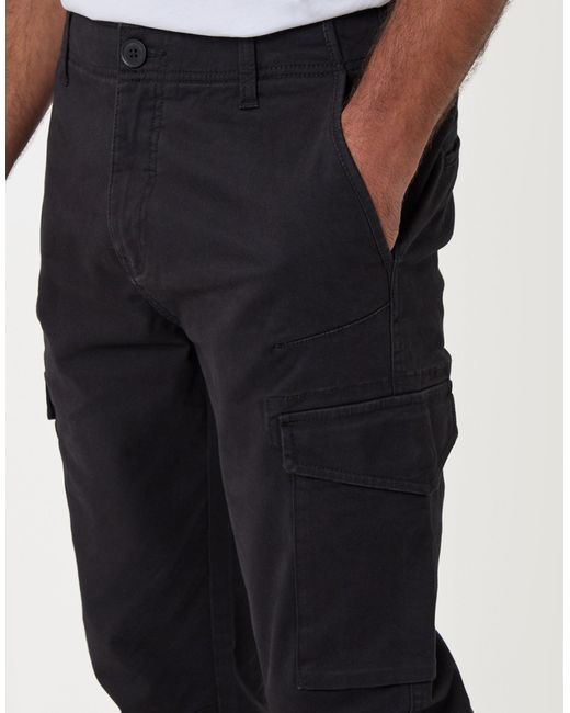 Threadbare Black Slim Fit Cargo Style Trouser for men