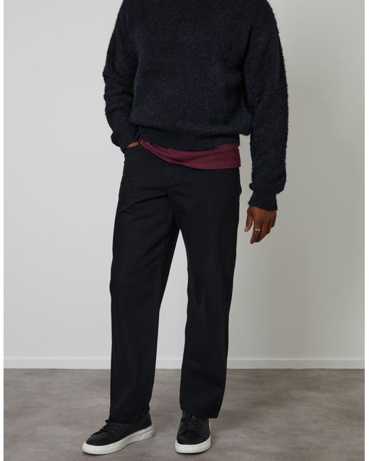 Threadbare Black Loose Fit Jeans for men