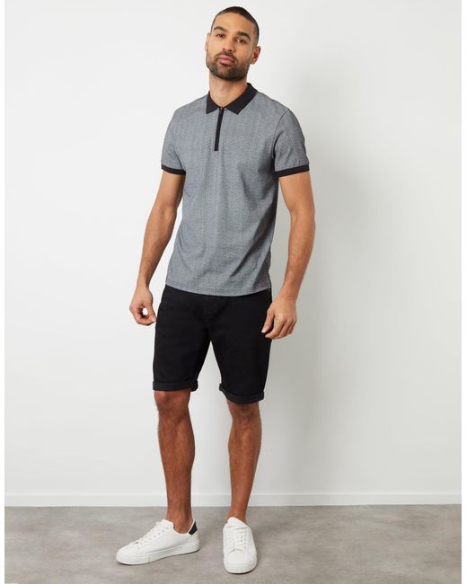 Threadbare Black Denim Shorts for men