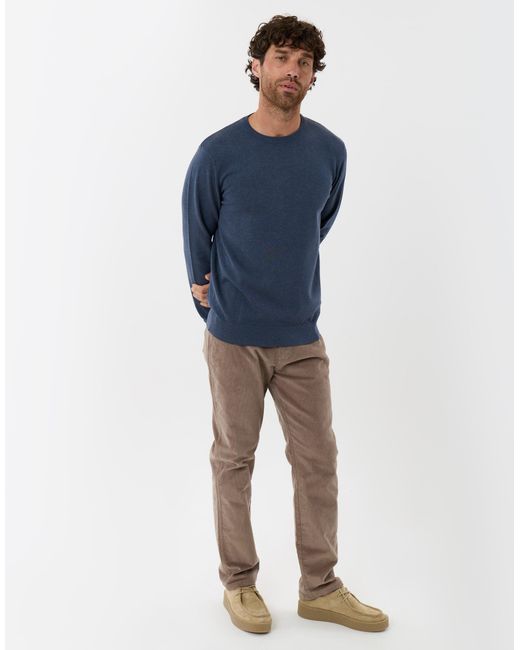 Threadbare Blue Jersey Crew Neck Jumper for men