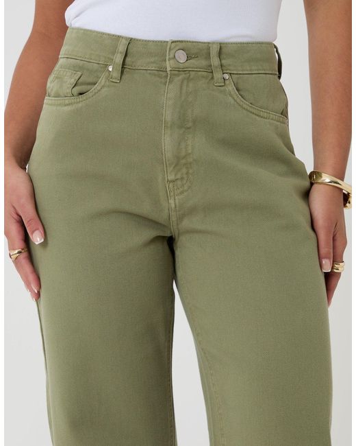Threadbare Green Straight Leg Jeans
