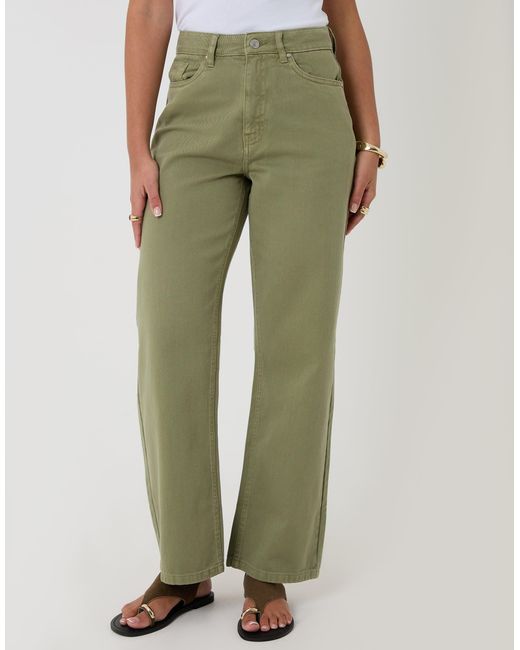 Threadbare Green Straight Leg Jeans