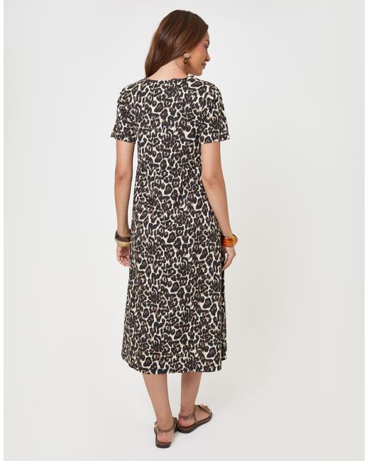 Threadbare White Pure Cotton Midi Smock Dress With Pockets