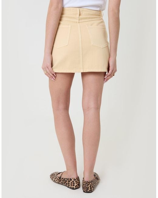 Threadbare White Denim Mini Skirt