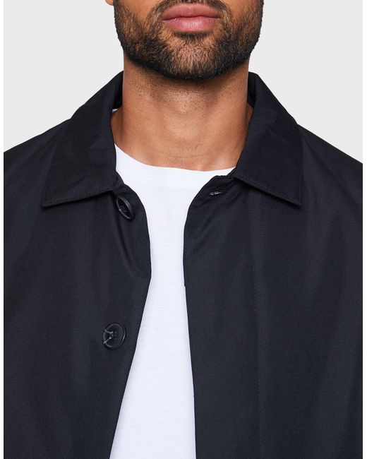 Threadbare Blue Collared Coat for men