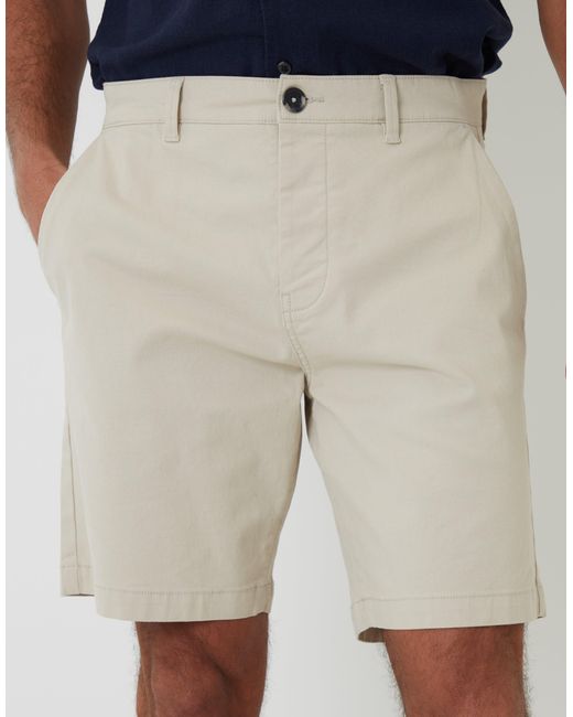 Threadbare Natural Regular Fit Stretch Chino Shorts for men