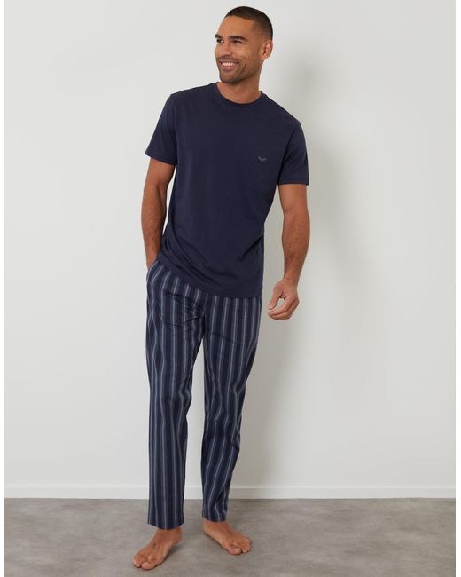 Threadbare Blue T-Shirt & Bottoms Pyjama Set for men